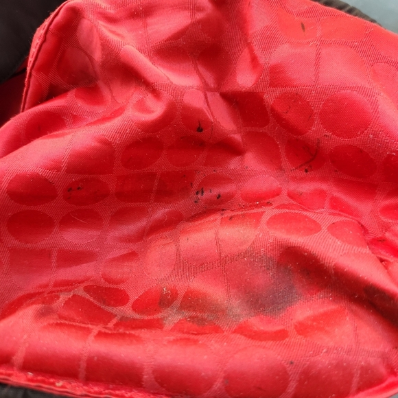 Kate Spade New York Handbag Tote Brown Nylon Shoulder Bag Double Handle Purse - Picture 9 of 13